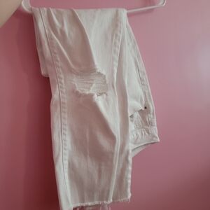 Rewash Super High Rise White Jeans